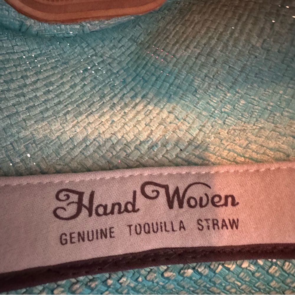 Stampede Turquoise Western Cowboy Hat with Decorative Band Size M - Picture 10 of 14